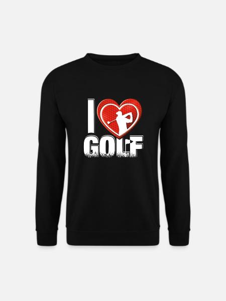 I love GOLF - cooles Golfmotiv für Golfer - Unisex Pullover - Schwarz