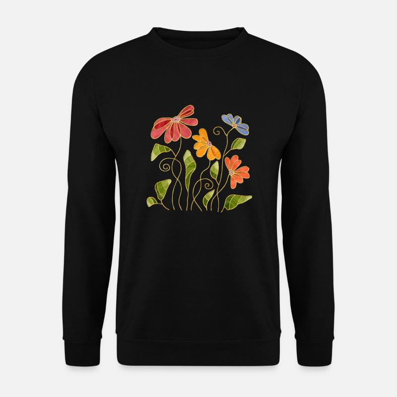 Blumen - Unisex Pullover - Schwarz