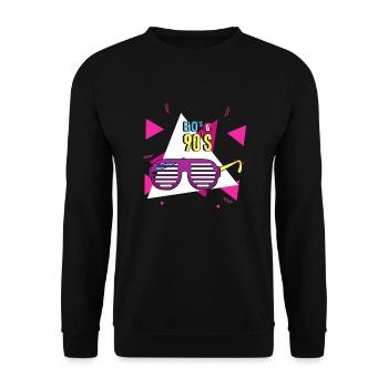 Vintage Year 80's 90's - Unisex Sweatshirt - black - Front - Alina (178cm) & Michal (187cm)