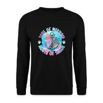 Ocean Sublimation - Unisex Sweatshirt - black - Front - Alina (178cm) & Michal (187cm)