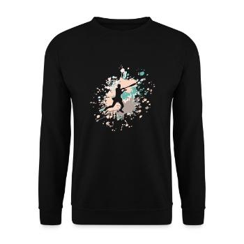 Tennis Femme Color Splash - Sweat-shirt Unisexe - noir - Devant - Alina (178cm) & Michal (187cm)
