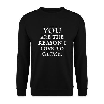 Wall Climbing Rock Climbing - Unisex Sweatshirt - black - Front - Alina (178cm) & Michal (187cm)