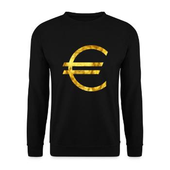 Golden Euro Symbol - Uniseks sweater - zwart - Voor - Alina (178cm) & Michal (187cm)