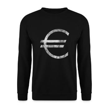Silver Euro Symbol - Uniseks sweater - zwart - Voor - Alina (178cm) & Michal (187cm)