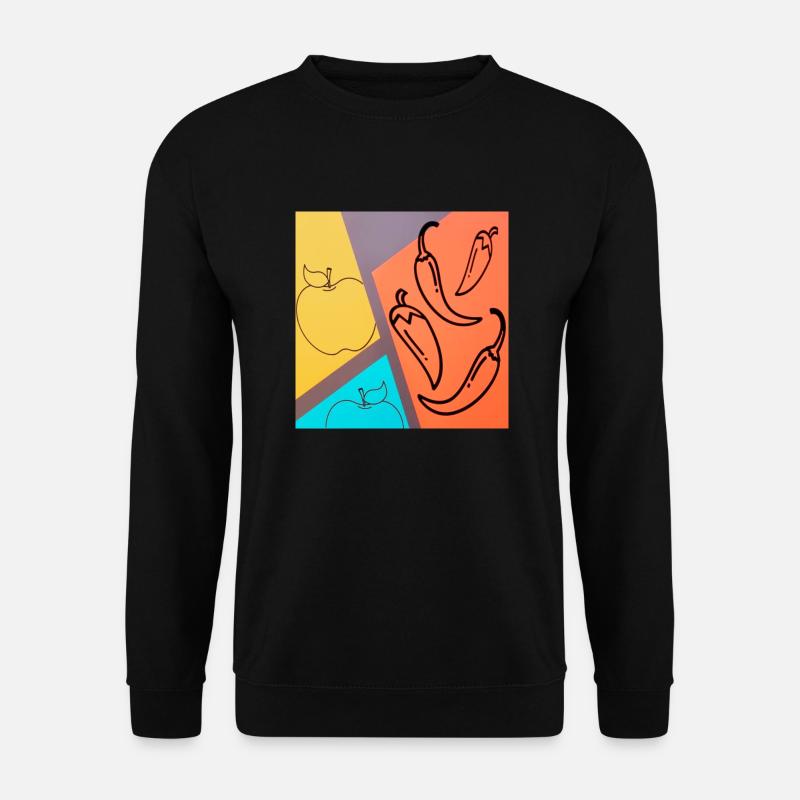 Apfel Peperoni Chili - Unisex Pullover - Schwarz