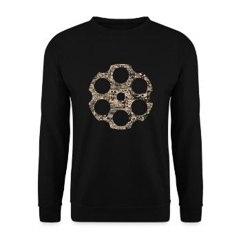 Revolver Drum - Unisex Sweatshirt - black - Front - Alina (178cm) & Michal (187cm)