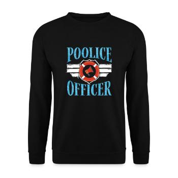 Pool Guy Cleaner Pool Service Agent de poolice - Sweat-shirt Unisexe - noir - Devant - Alina (178cm) & Michal (187cm)