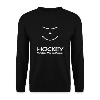 hockey hockey hockey zone hockey-sourire - Sweat-shirt Unisexe - noir - Devant - Alina (178cm) & Michal (187cm)