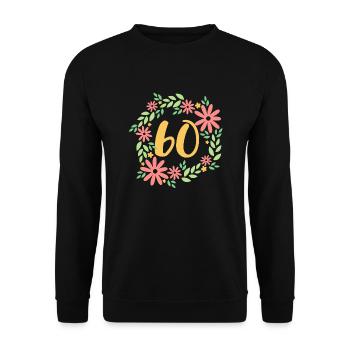 Cadeau du 60e anniversaire - Sweat-shirt Unisexe - noir - Devant - Alina (178cm) & Michal (187cm)