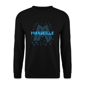 Marseille - Sweat-shirt Unisexe - noir - Devant - Alina (178cm) & Michal (187cm)