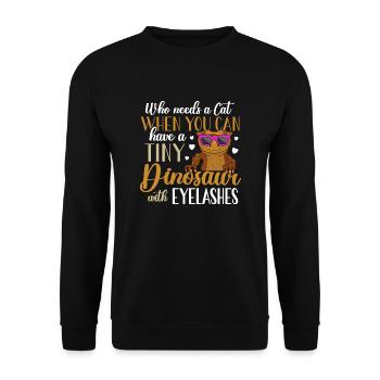 Kronengecko Eidechse Reptil Herpetologe - Unisex Pullover - Schwarz - Vorne - Alina (178cm) & Michal (187cm)