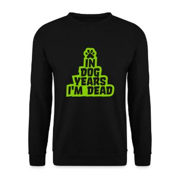 in dog years Dead - Unisex Sweatshirt - black - Front - Alina (178cm) & Michal (187cm)