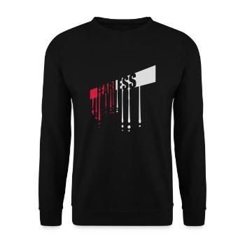 fearless Text Quote Design - Unisex Sweatshirt - black - Front - Alina (178cm) & Michal (187cm)