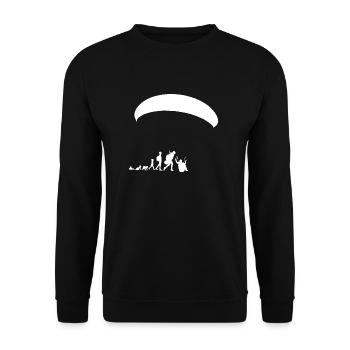 Paragliding Evolution - Unisex Sweatshirt - black - Front - Alina (178cm) & Michal (187cm)