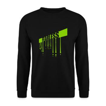 fearless Text Quote Design - Unisex Sweatshirt - black - Front - Alina (178cm) & Michal (187cm)