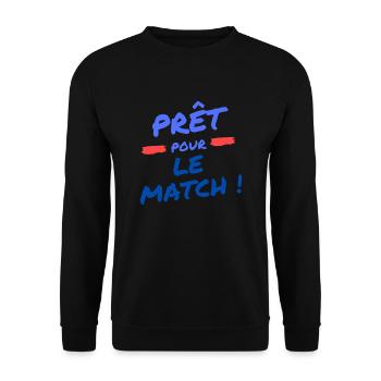 prêt pour le match - Sweat-shirt Unisexe - noir - Devant - Alina (178cm) & Michal (187cm)