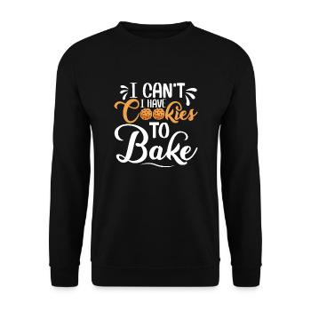 Je ne peux pas avoir de biscuits pour cuire des biscuits au gâteau - Sweat-shirt Unisexe - noir - Devant - Alina (178cm) & Michal (187cm)