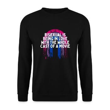 Amoureux de toute la distribution Bisexuel LGBTQ Bi - Sweat-shirt Unisexe - noir - Devant - Alina (178cm) & Michal (187cm)