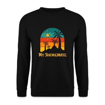 My Shoremate Beach Friends Ocean Buddy Couples - Unisex Sweatshirt - black - Front - Alina (178cm) & Michal (187cm)