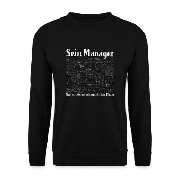 Manager - Unisex Pullover - Schwarz - Vorne - Alina (178cm) & Michal (187cm)