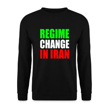 Regime change in iran - Unisex Pullover - Schwarz - Vorne - Alina (178cm) & Michal (187cm)