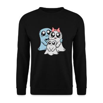 Couple Parents Fantômes Enfant - Sweat-shirt Unisexe - noir - Devant - Alina (178cm) & Michal (187cm)