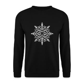 Snowflake Snow Winter Christmas Cold 3 - Unisex Sweatshirt - black - Front - Alina (178cm) & Michal (187cm)