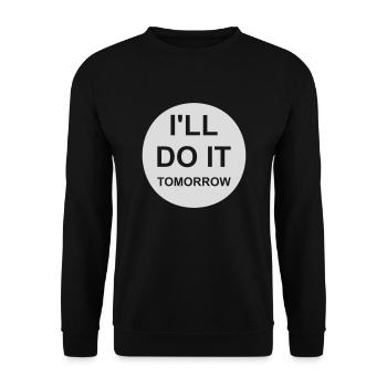 Citation de Do It Tomorrow - Sweat-shirt Unisexe - noir - Devant - Alina (178cm) & Michal (187cm)