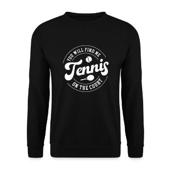 Court de tennis Joueur de tennis d'été amateur de - Sweat-shirt Unisexe - noir - Devant - Alina (178cm) & Michal (187cm)