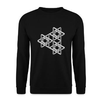 Esher illusion - Unisex Sweatshirt - black - Front - Alina (178cm) & Michal (187cm)