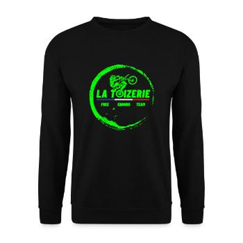 Toizerie vert - Sweat-shirt Unisexe - noir - Devant - Alina (178cm) & Michal (187cm)