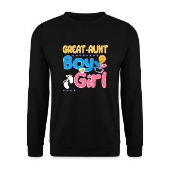 Rose ou bleu La grand-tante tante t’aime mieux - Sweat-shirt Unisexe - noir - Devant - Alina (178cm) & Michal (187cm)