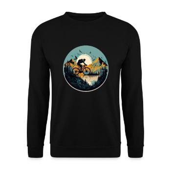 VTT BMX VTT Bike Street Trial Outdoor - Sweat-shirt Unisexe - noir - Devant - Alina (178cm) & Michal (187cm)