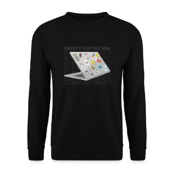 Data Entry Clerk Sheets For The Win Art - Unisex Sweatshirt - black - Front - Alina (178cm) & Michal (187cm)
