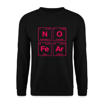NO FEAR - mit Elementen des Perdiodensystems - Unisex Pullover - Schwarz - Vorne - Alina (178cm) & Michal (187cm)