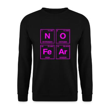 NO FEAR - with elements of the perdiode system - Unisex Sweatshirt - black - Front - Alina (178cm) & Michal (187cm)