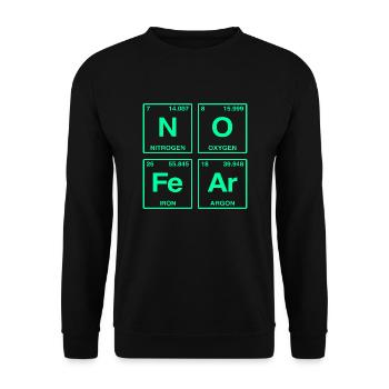 NO FEAR - with elements of the perdiode system - Unisex Sweatshirt - black - Front - Alina (178cm) & Michal (187cm)
