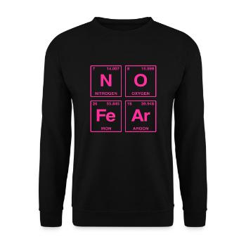 NO FEAR - with elements of the perdiode system - Unisex Sweatshirt - black - Front - Alina (178cm) & Michal (187cm)