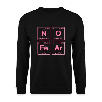 NO FEAR - mit Elementen des Perdiodensystems - Unisex Pullover - Schwarz - Vorne - Alina (178cm) & Michal (187cm)
