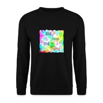 Still Here - Unisex Sweatshirt - black - Front - Alina (178cm) & Michal (187cm)