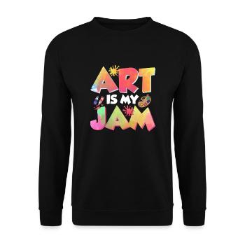 L’art est ma formation de professeur d’art de confiture - Sweat-shirt Unisexe - noir - Devant - Alina (178cm) & Michal (187cm)