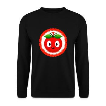 Tomaten Comic Tomate süß Cartoon 14 - Unisex Pullover - Schwarz - Vorne - Alina (178cm) & Michal (187cm)