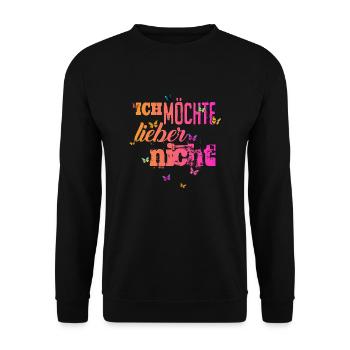 Bartleby der Schreiber - Ich möchte lieber nicht - Unisex Pullover - Schwarz - Vorne - Alina (178cm) & Michal (187cm)