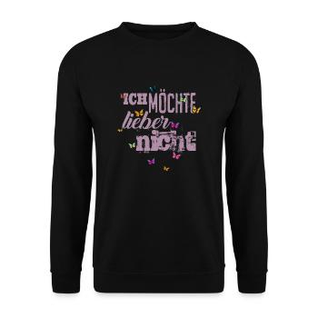 Bartleby der Schreiber - Ich möchte lieber nicht - Unisex Pullover - Schwarz - Vorne - Alina (178cm) & Michal (187cm)