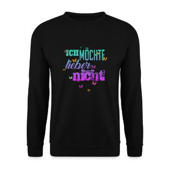 Bartleby der Schreiber - Ich möchte lieber nicht - Unisex Pullover - Schwarz - Vorne - Alina (178cm) & Michal (187cm)