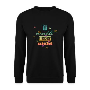 Bartleby der Schreiber - Ich möchte lieber nicht - Unisex Pullover - Schwarz - Vorne - Alina (178cm) & Michal (187cm)