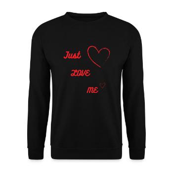 Liebe mich einfach - Unisex Pullover - Schwarz - Vorne - Alina (178cm) & Michal (187cm)