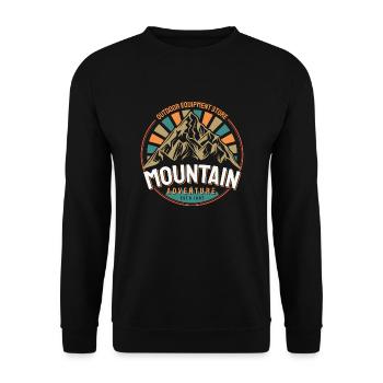 RETRO Mountain Amo - Unisex Sweatshirt - black - Front - Alina (178cm) & Michal (187cm)