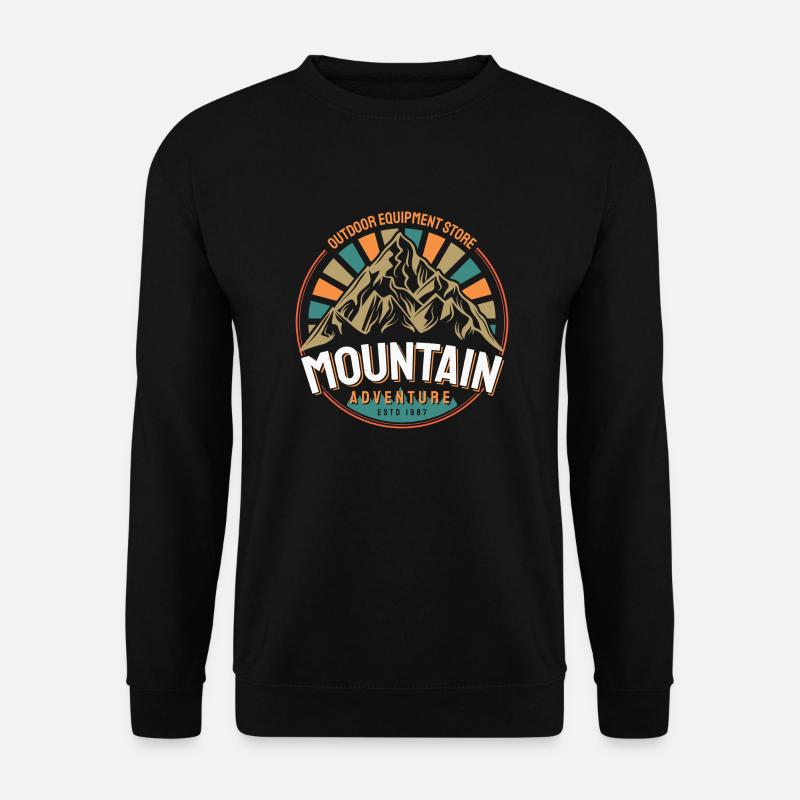 RETRO Berg Amo - Unisex Pullover - Schwarz