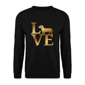 Teckel d’amour - Sweat-shirt Unisexe - noir - Devant - Alina (178cm) & Michal (187cm)